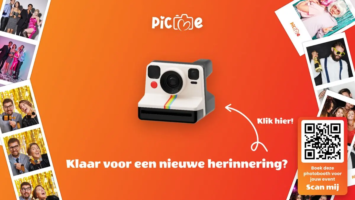 Startscherm met de camera en Klik hier